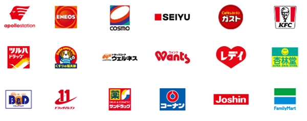 楽天ポイントカードが使えるお店